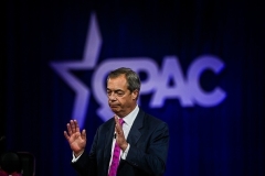 British politician Nigel Farage speaks at a previous CPAC. (Photo by Chandan Khanna / AFP via Getty Images)