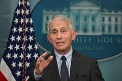 National Institute of Allergy and Infectious Diseases Director Anthony Fauci speaks during the daily press briefing in the James S Brady Press Briefing Room of the White House in Washington, DC, on November 22, 2022. (Photo by JIM WATSON/AFP via Getty Images) National Institute of Allergy and Infectious Diseases Director Anthony Fauci speaks during the daily press briefing in the James S Brady Press Briefing Room of the White House in Washington, DC, on November 22, 2022. (Photo by JIM WATSON/AFP via Getty Images)