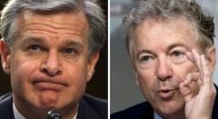 FBI Director Christopher Wray, left, and Sen. Rand Paul (R-Ky.) (Getty Images) FBI Director Christopher Wray, left, and Sen. Rand Paul (R-Ky.) (Getty Images)
