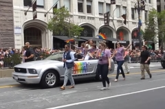 Rep. Nancy Pelosi in the 2015 Gay Pride Parade in San Francisco. (Screen Capture) Rep. Nancy Pelosi in the 2015 Gay Pride Parade in San Francisco. (Screen Capture)