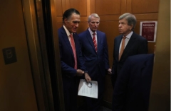 Senators Mitt Romney, Rob Portman and Roy Blunt in an elevator at the U.S. Capitol. (Photo by Kevin Dietsch/Getty Images) Senators Mitt Romney, Rob Portman and Roy Blunt in an elevator at the U.S. Capitol. (Photo by Kevin Dietsch/Getty Images)