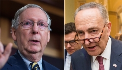 Senate Minority Leader Mitch McConnel (R-Ky.) and Senate Majority Leader Chuck Schumer (D-N.Y.)