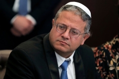 New Israeli National Security Minister Itamar Ben-Gvir attends a cabinet meeting in Jerusalem on Tuesday. (Photo by Atef Safadi / Pool / AFP via Getty Images) New Israeli National Security Minister Itamar Ben-Gvir attends a cabinet meeting in Jerusalem on Tuesday. (Photo by Atef Safadi / Pool / AFP via Getty Images)