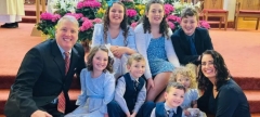 Mark Houck, his wife, and their seven children. (Screenshot) Mark Houck, his wife, and their seven children. (Screenshot)