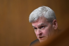 US Senator Bill Cassidy, Republican of Louisiana, argues with Treasury Secretary Janet Yellen during a hearing by the Senate Finance Committee on the proposed budget request for 2024, on Capitol Hill in Washington, DC, March 16, 2023. (Photo by ANDREW CABALLERO-REYNOLDS/AFP via Getty Images) US Senator Bill Cassidy, Republican of Louisiana, argues with Treasury Secretary Janet Yellen during a hearing by the Senate Finance Committee on the proposed budget request for 2024, on Capitol Hill in Washington, DC, March 16, 2023. (Photo by ANDREW CABALLERO-REYNOLDS/AFP via Getty Images)