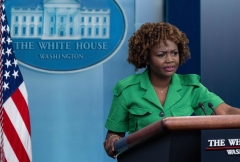White House Press Secretary Karine Jean-Pierre speaks during the daily press briefing in the Brady Press Briefing Room of the White House in Washington, DC, March 20, 2023. (Photo by SAUL LOEB/AFP via Getty Images) White House Press Secretary Karine Jean-Pierre speaks during the daily press briefing in the Brady Press Briefing Room of the White House in Washington, DC, March 20, 2023. (Photo by SAUL LOEB/AFP via Getty Images)