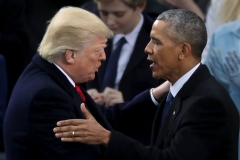 President Donald Trump and former President Barack Obama at Trump's inauguration ceremony, Jan. 20, 2017. (Getty Images/Chip Somodevilla)