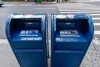  Mailboxes in midtown Manhattan as Postmaster General Louis DeJoy announced today that a controversial restructuring will be postponed until after the presidential election during the fourth phase of the coronavirus reopening on August 18, 2020 in New York, New York. The fourth phase allows outdoor arts and entertainment, sporting events without fans and media production. (Photo by Roy Rochlin/Getty Images)