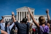 Pro-Life Americans pray outside the U.S. Supreme Court on October 2, 2021. (Photo by ANDREW CABALLERO-REYNOLDS/AFP via Getty Images)
