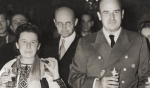 Volodymyr Kubiyovych, a Ukrainian Nazi collaborator, in center background. (Wikipedia) 