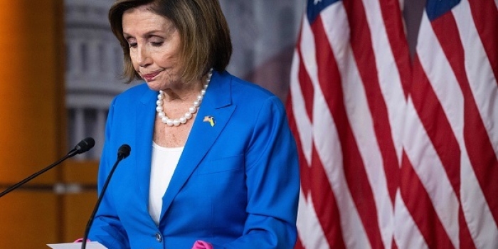 Speaker of the House Nancy Pelosi at her weekly press briefing on Capitol Hill on September 22, 2022. (Photo by SAUL LOEB/AFP via Getty Images)