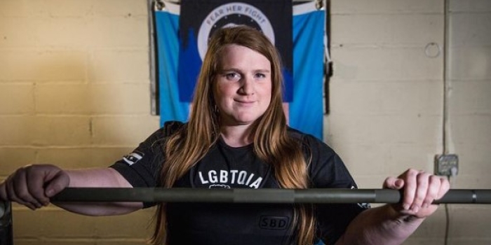 JayCee Cooer, a transgender female (biological male) powerlifter.  (Screenshot)  