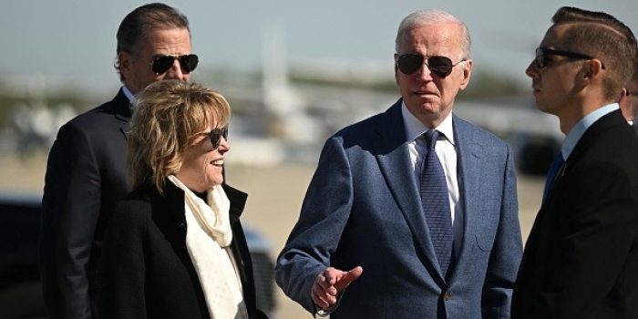 President Joe Biden, his sister Valerie Biden and son Hunter Biden recently spent time in their ancestral home of Ireland. They are pictured here at the beginning of their trip. (Photo by JIM WATSON/AFP via Getty Images)